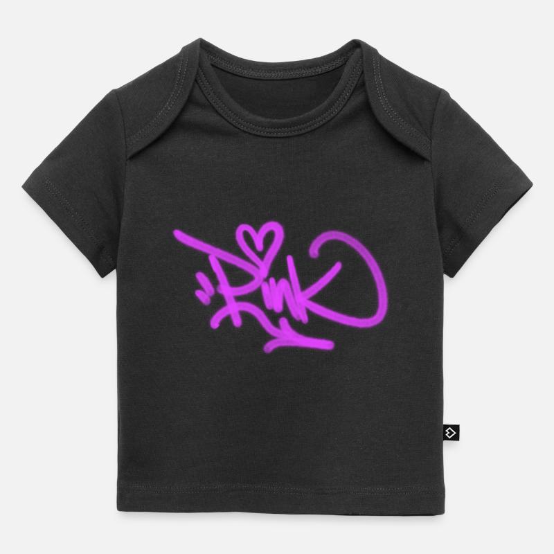 rose - T-shirt Premium bébé bio - noir