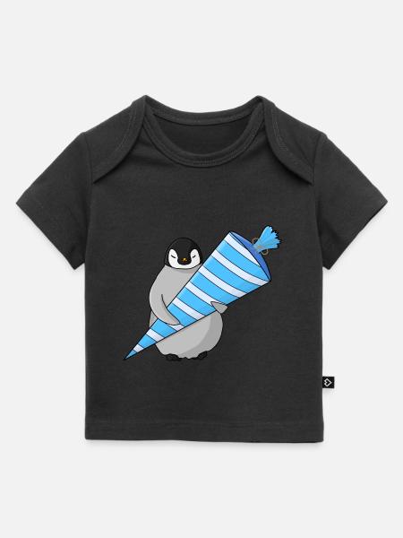 Bébé Pingouin Scolarisation - T-shirt Premium bébé bio - noir