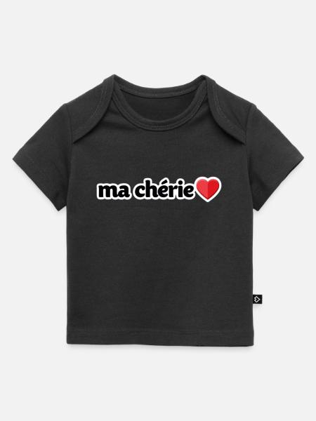 Ma chérie - T-shirt Premium baby ekologisk - svart