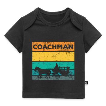 Cocher cocher cheval - T-shirt Premium bébé bio - noir - Devant