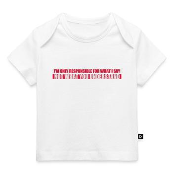 ce que je dis citation - T-shirt Premium bébé bio - marine foncé - Devant