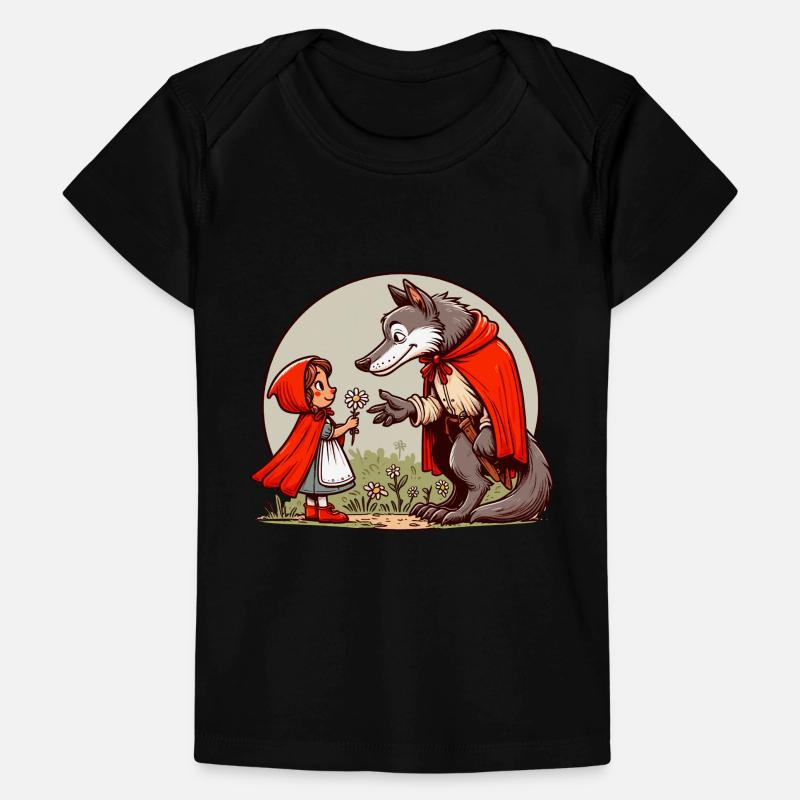 Rotkäppchen Märchen Wolf Niedlich Märchenfigur Baby Premium Organic T-Shirt