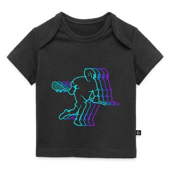 Joueur de crosse Raquette De Balle Garçons Lacrosse - T-shirt Premium bébé bio - noir - Devant