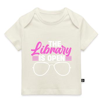 The library is open - Baby Premium Organic T-Shirt - Dunkelnavy - Vorne