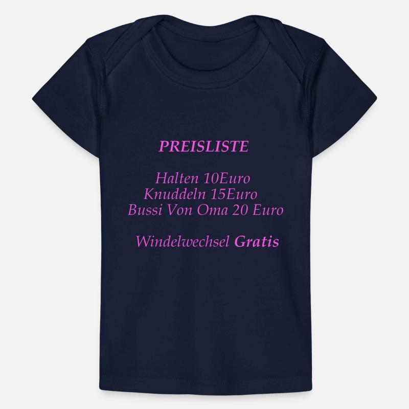 Liste de prix T-shirt Premium bébé bio