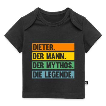 Dieter - Baby Premium Organic T-Shirt - Schwarz - Vorne