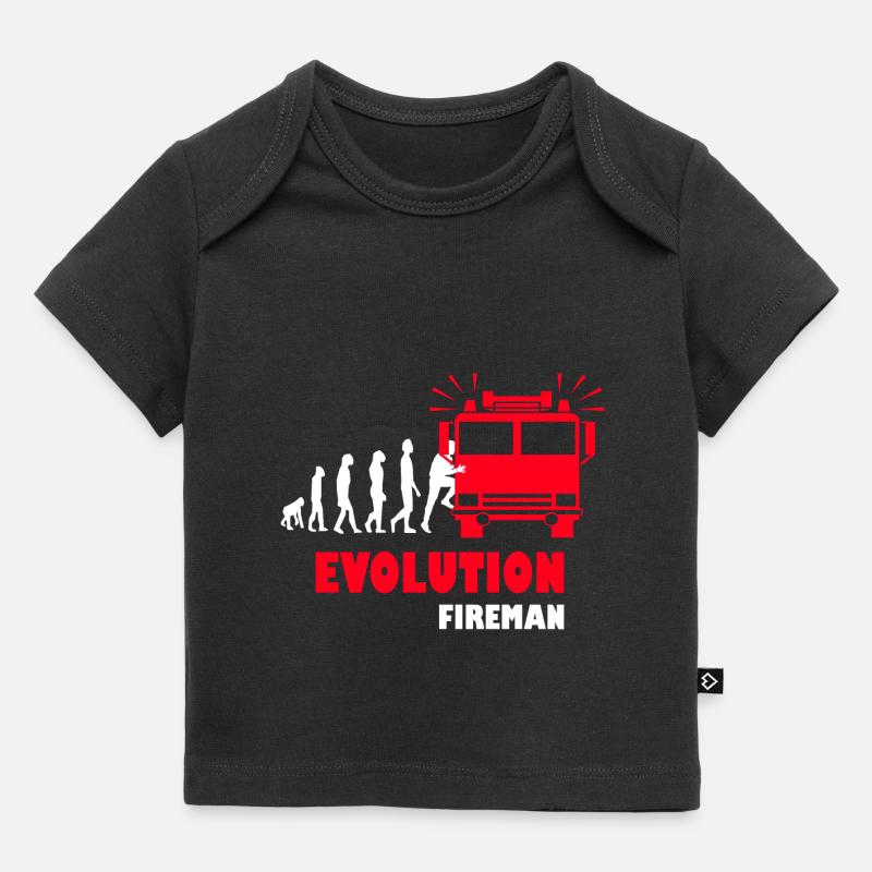 Pompiers Fireman Evolution - T-shirt Premium bébé bio - noir