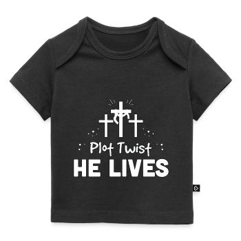 Jésus Dieu Bible Église Foi chrétienne Croire - T-shirt Premium bébé bio - noir - Devant