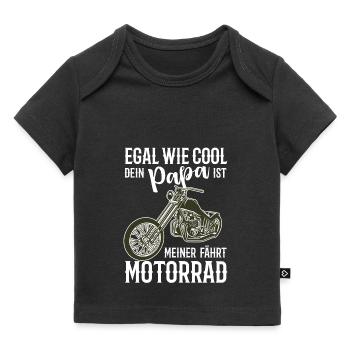 Motorrad Chopper cooler Papa Geschenkidee - Baby Premium Organic T-Shirt - Schwarz - Vorne