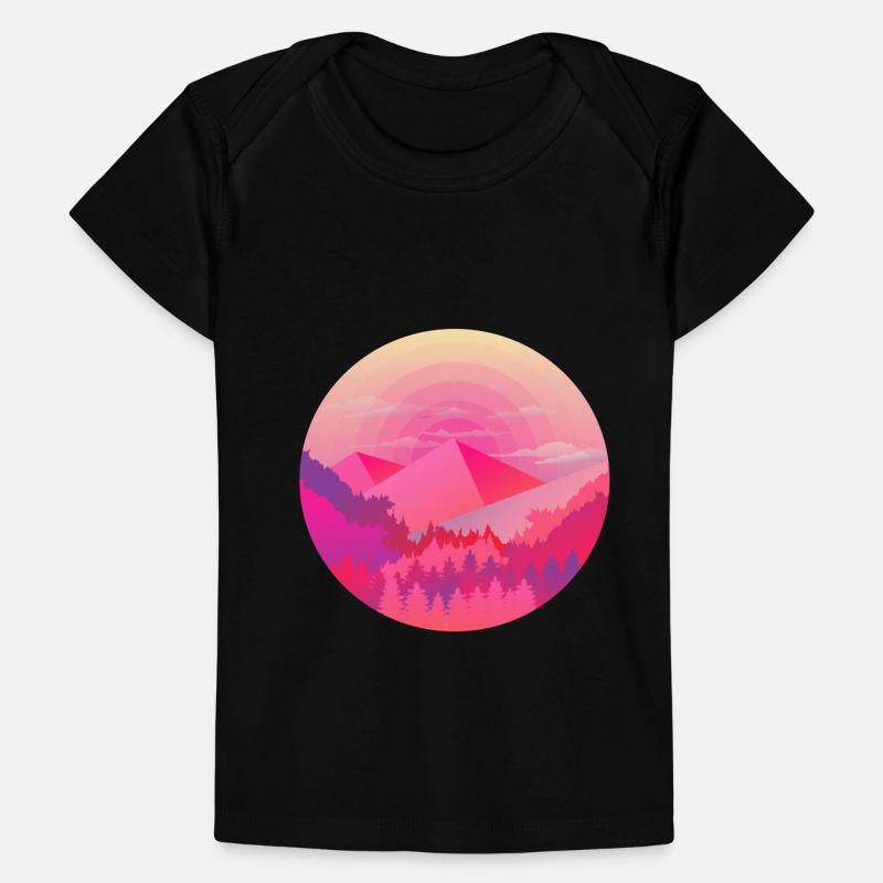 Berge Pyramide Sonne Wald Baby Premium Organic T-Shirt