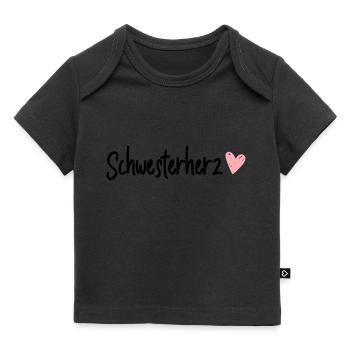 schwesterherz - Baby Premium Organic T-Shirt - Schwarz - Vorne
