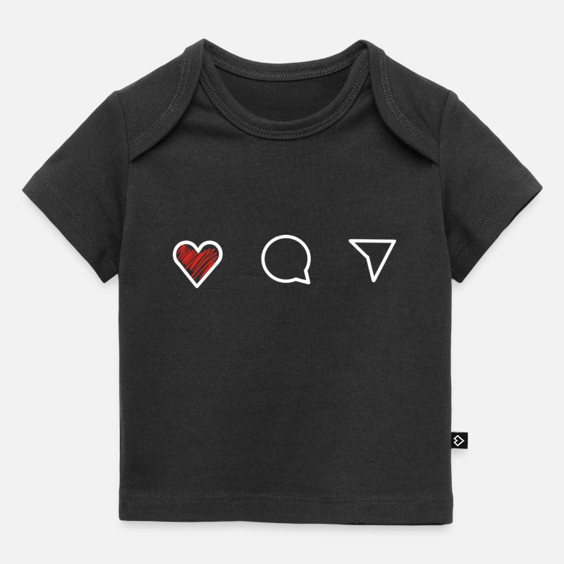 J’aime, commente et partage - insta - T-shirt Premium bébé bio - noir