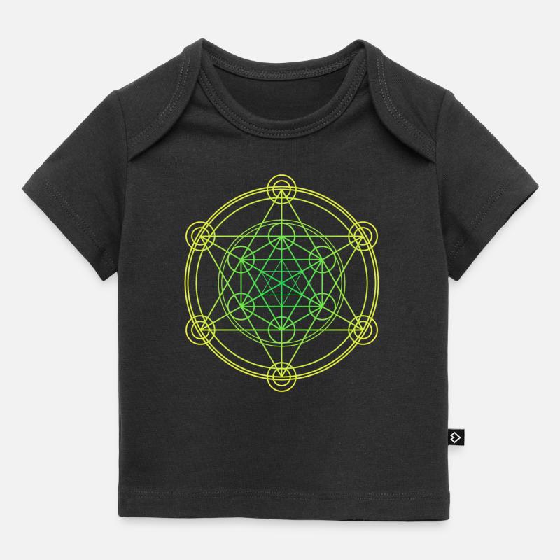 Merkaba Géométrie sacrée - T-shirt Premium bébé bio - noir