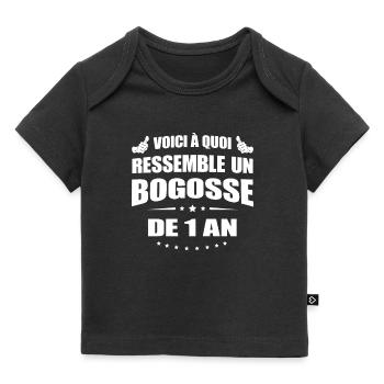 BOGOSSE DE 1 AN - T-shirt Premium bébé bio - noir - Devant