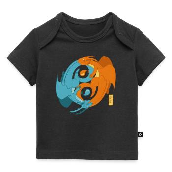 Dragon Symbol Yin and Yang - Baby Premium Organic T-shirt - black - Front