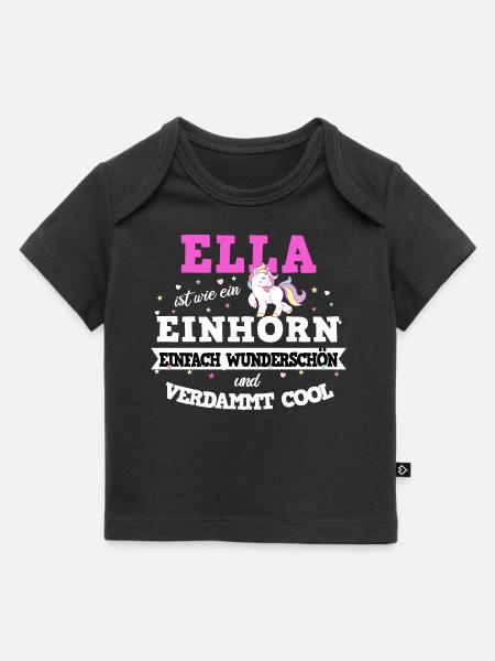 Ella Mädchen Frauen Geschenk - Baby Premium Organic T-Shirt - Schwarz