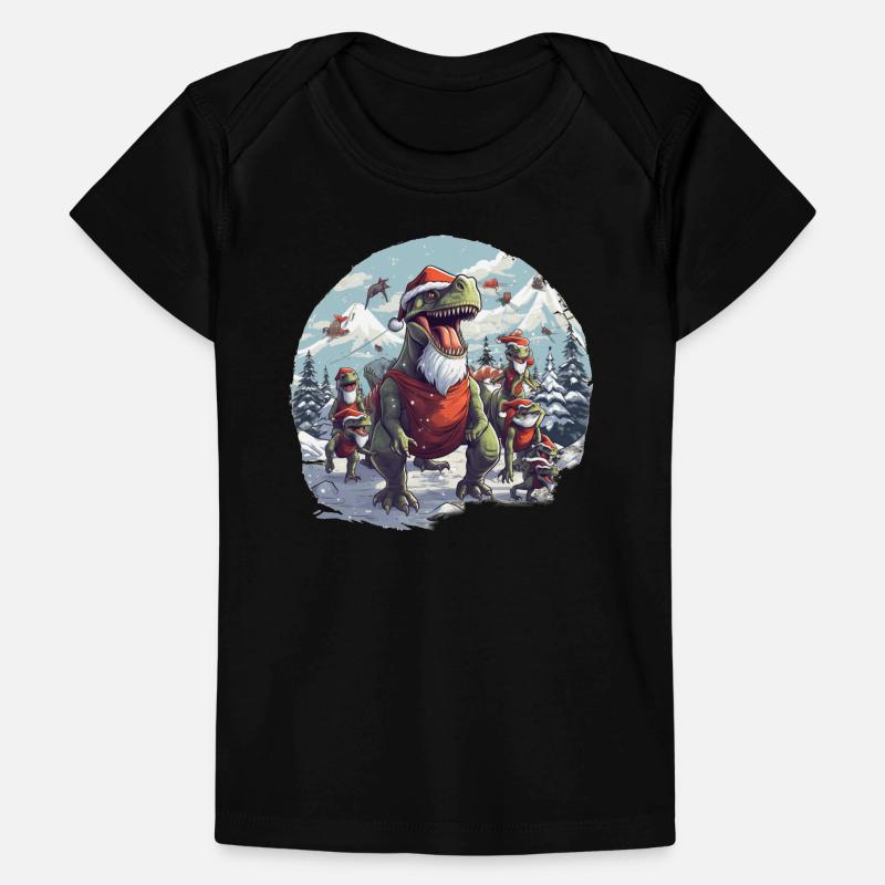 Dinos im winter oder Weihnachten Christmas feiern Baby Premium Organic T-Shirt