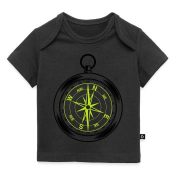 kompass - Baby Premium Organic T-Shirt - Schwarz - Vorne