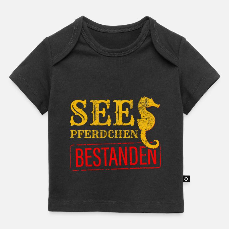 Schwimmabzeichen Seepferdchen Geschenk - Baby Premium Organic T-Shirt - Schwarz