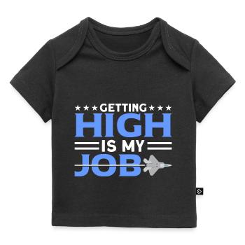 SE DÉFONCER EST MON TRAVAIL Cadeaux - T-shirt Premium bébé bio - noir - Devant