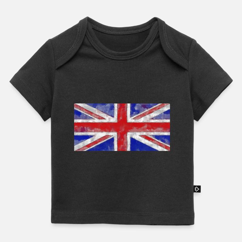 Union Jack Drapeau Anglais Grande-Bretagne - T-shirt Premium bébé bio - noir