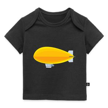 Gelbes Luftschiff - Baby Premium Organic T-Shirt - Schwarz - Vorne