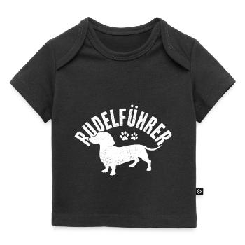 Dachshund Dackel Rauhaardackel Rudelführer Hundeli - Baby Premium Organic T-Shirt - Schwarz - Vorne