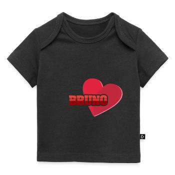 Herz Bruno - Baby Premium Organic T-Shirt - Schwarz - Vorne