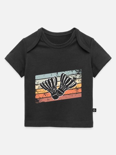 Badminton Federball - Baby Premium Organic T-Shirt - Schwarz