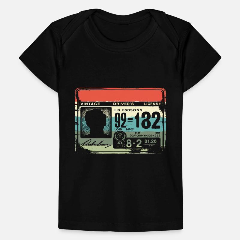 Retro Driver License Driving School Exam Drivers Baby Premium Organic T-shirt