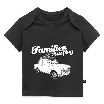"Familienausflug" Trabi-Motiv - Baby Premium Organic T-Shirt - Schwarz - Vorne