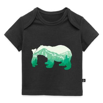 Bär - der große Bergbär Tier Liebhaber Geschenk - Baby Premium Organic T-Shirt - Schwarz - Vorne