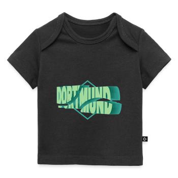 Dortmund Allemagne Ville 3D Font Skyline - T-shirt Premium bébé bio - noir - Devant