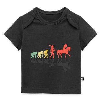 Pferdefotografie Reiten Evolution Foto - Baby Premium Organic T-Shirt - Schwarz - Vorne