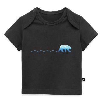 Laufender Eisbär - Baby Premium Organic T-Shirt - Schwarz - Vorne