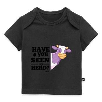 Troupeau de vaches Famille Amis Agriculteur Berger - T-shirt Premium bébé bio - noir - Devant
