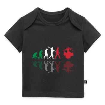 Evolution de l’homme Drums Band Retro Vintage Drummer - T-shirt Premium bébé bio - noir - Devant