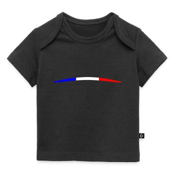 Frankreich - Geschwungenes Design - Neu - Baby Premium Organic T-Shirt - Schwarz - Vorne