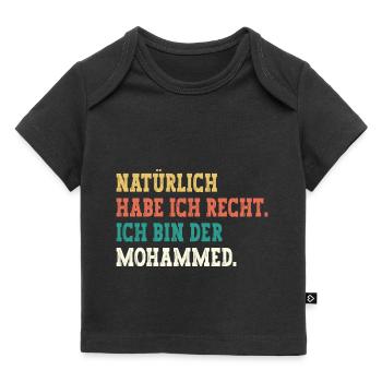 Mohammed Lustiger Spruch Vorname Name Mohammed - Baby Premium Organic T-Shirt - Schwarz - Vorne