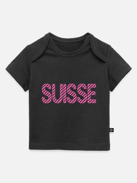 SUISSE. PAYS. GENEVE. HUMOUR. DRAPEAU. GENEVE - T-shirt Premium bébé bio - noir
