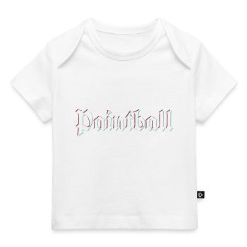 Rustic paintball logo with 3d distortion effect - Baby Premium Organic T-shirt - dark navy - Front