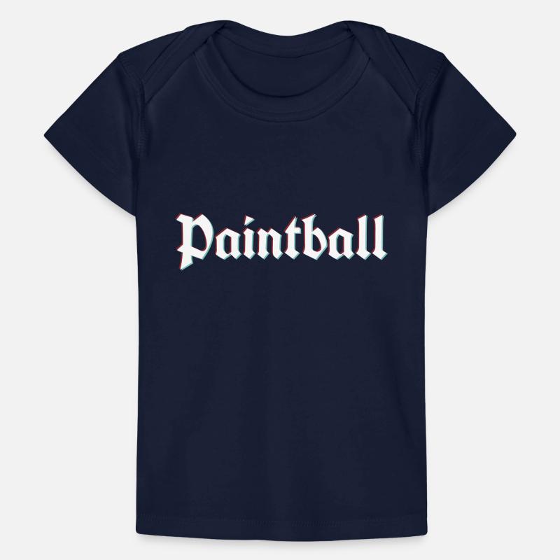 Rustic paintball logo with 3d distortion effect Baby Premium Organic T-shirt