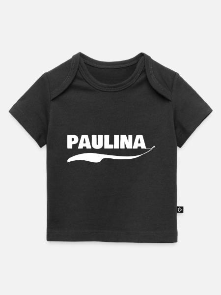 Vorname Paulina - Baby Premium Organic T-Shirt - Schwarz