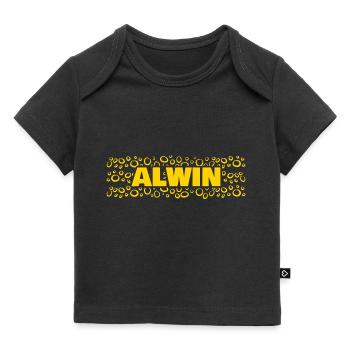 Alwin as a first name - Baby Premium Organic T-shirt - black - Front