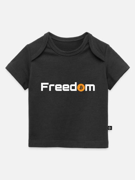 Freedom Bitcoin Krypto - Baby Premium Organic T-Shirt - Schwarz