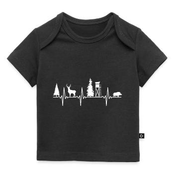 Jäger Herzschlag - Baby Premium Organic T-Shirt - Schwarz - Vorne
