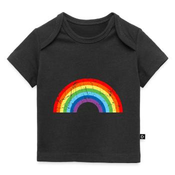 arc en ciel - T-shirt Premium bébé bio - noir - Devant