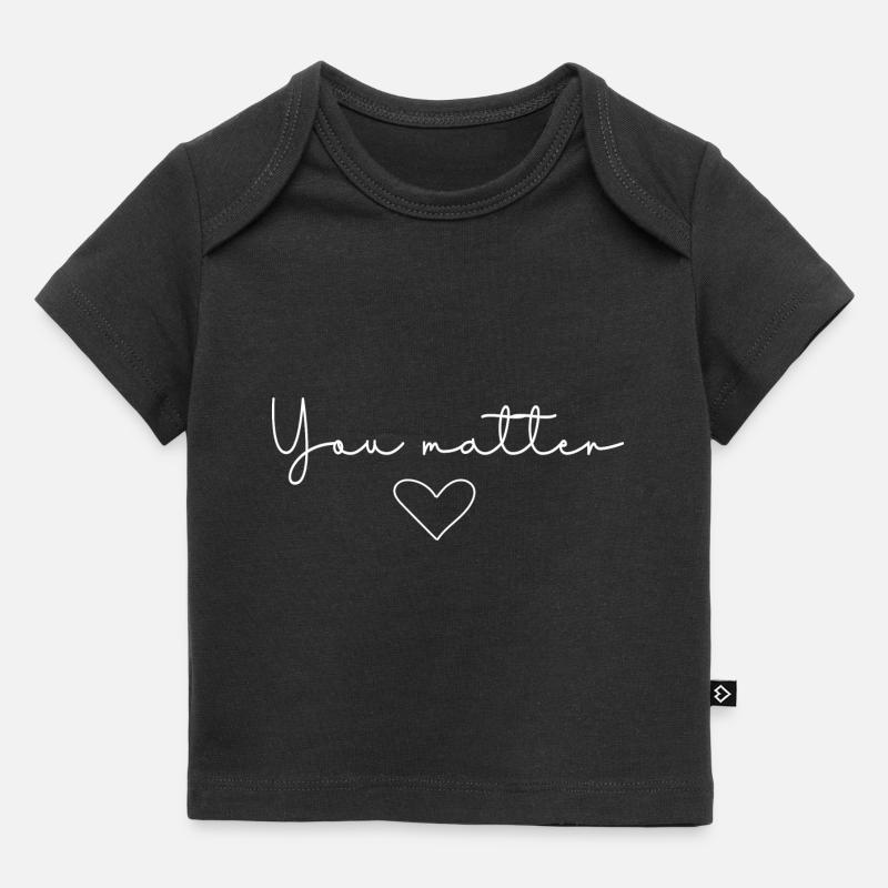 Vous comptez la citation | Conception de texte minimaliste - T-shirt Premium bébé bio - noir