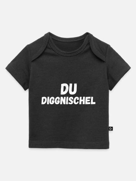 Du Dickkopf auf sächsisch - Baby Premium Organic T-Shirt - Schwarz