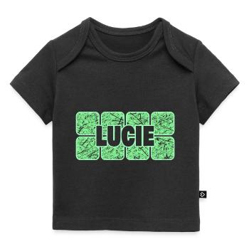 First name Lucie - Baby Premium Organic T-shirt - black - Front